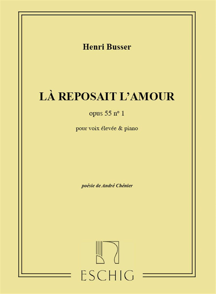 La Reposait L'Amour Vx Elevee-Piano (Andre